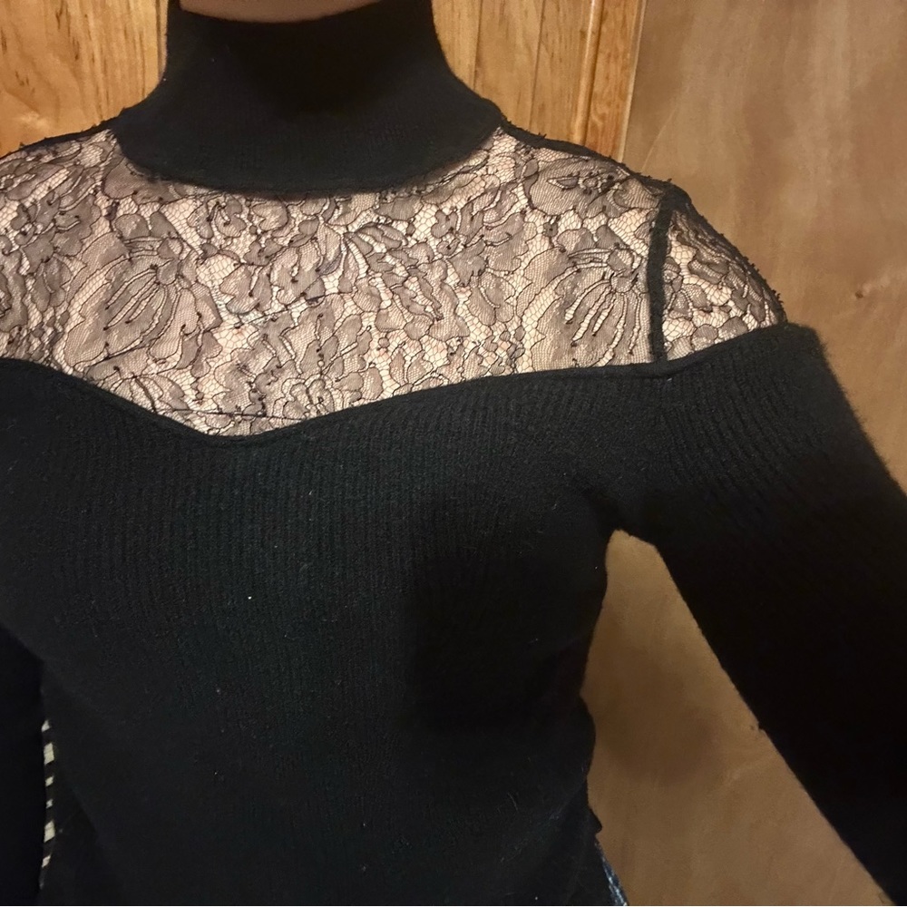 FENDI ROMA turtleneck mesh sweater